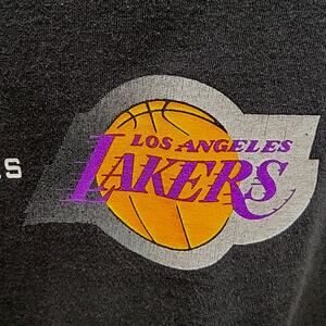 Majestic 100% Cotton Mens Los Angeles Lakers Black Purple Yellow T-Shirt Size XL